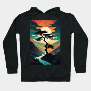 sunset tree 2 Hoodie